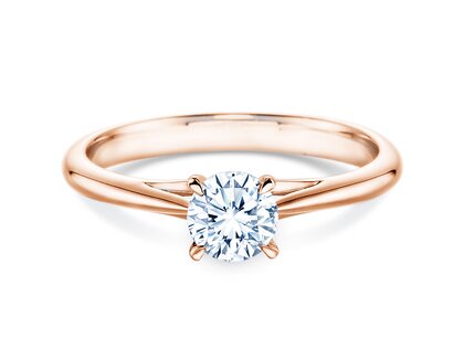 Anello di Fidanzamento Heaven 4 in 14K oro rosa con diamante 0,50ct H/SI