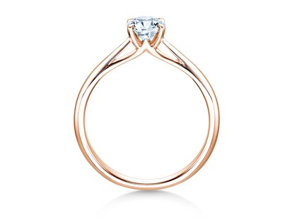 Anello di Fidanzamento Heaven 4 in 14K oro rosa con diamante 0,50ct H/SI