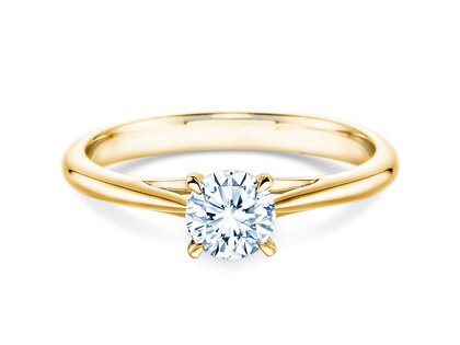 Anello di Fidanzamento Heaven 4 in 9K oro giallo con diamante 0,50ct G/SI
