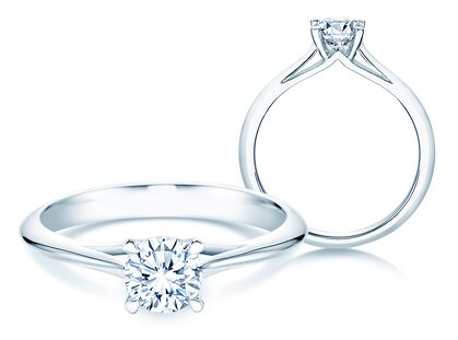 Anello di Fidanzamento Heaven 4 in 14K oro bianco con diamante 0,75ct G/SI