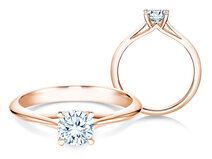 Anello di Fidanzamento Heaven 4 in 14K oro rosa con diamante 0,75ct G/SI