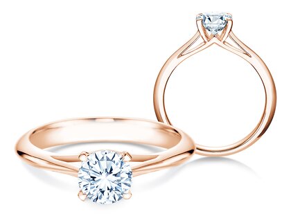 Anello di Fidanzamento Heaven 4 in 14K oro rosa con diamante 1,00ct G/SI