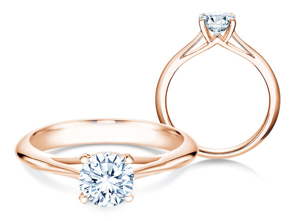 Anello di Fidanzamento Heaven 4 in 14K oro rosa con diamante 1,00ct G/SI