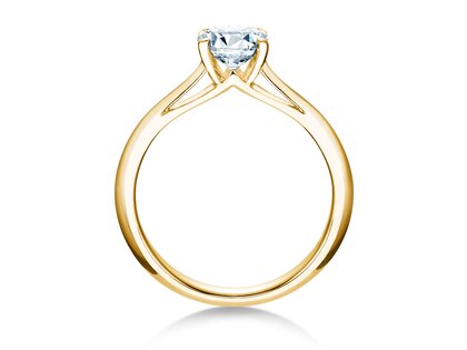 Anello di Fidanzamento Heaven 4 in 9K oro giallo con diamante 1,00ct H/SI