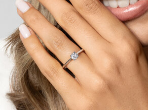 Anello di Fidanzamento Heaven 4 in platino 950/- con diamante 0,50ct G/SI