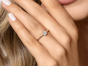 Anello di Fidanzamento Heaven 4 in 9K oro bianco con diamante 0,25ct H/SI