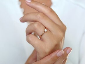 Anello di Fidanzamento Heaven 4 in oro rosa