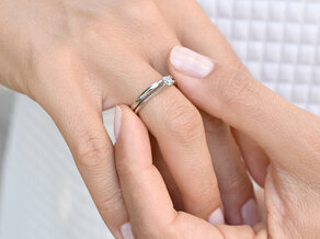 Anello di Fidanzamento Heaven 4 in argento 925/- con diamante da laboratorio 0,15ct E/VS