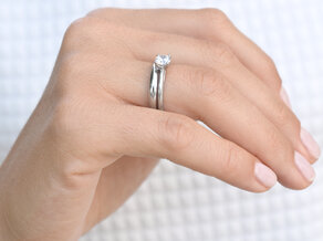 Anello di Fidanzamento Heaven 4 in 14K oro bianco con diamante 0,75ct G/SI