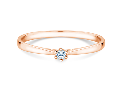 Anello di Fidanzamento Heaven 6 Petite in 14K oro rosa con diamante 0,05ct G/SI