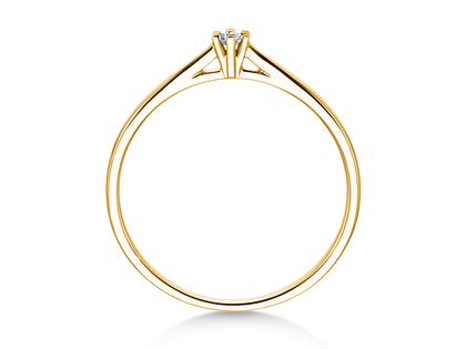 Anello di Fidanzamento Heaven 6 Petite in 14K oro giallo con diamante 0,035ct G/SI