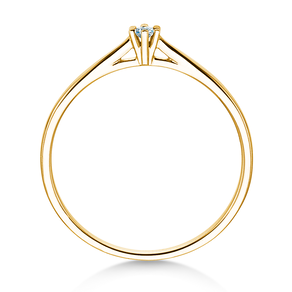Anello di Fidanzamento Heaven 6 Petite in 14K oro giallo con diamante 0,035ct G/SI