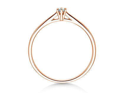 Anello di Fidanzamento Heaven 6 Petite in 14K oro rosa con diamante 0,05ct G/SI
