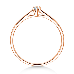 Anello di Fidanzamento Heaven 6 Petite in 14K oro rosa con diamante 0,05ct G/SI