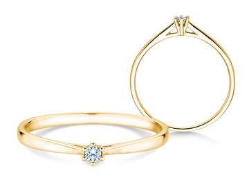 Anello di Fidanzamento Heaven 6 Petite in 14K oro bianco con diamante 0,035ct G/SI
