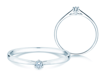 Anello di Fidanzamento Heaven 6 Petite in 14K oro bianco con diamante 0,05ct G/SI