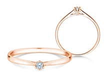 Anello di Fidanzamento Heaven 6 Petite in 14K oro rosa con diamante 0,05ct G/SI