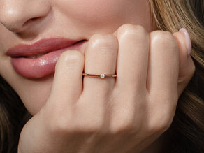 Anello di Fidanzamento Heaven 6 in argento 925/- con diamante 0,05ct G/SI