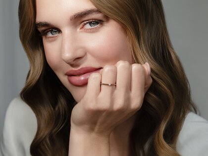 Anello di Fidanzamento Heaven 6 in 18K oro rosa con diamante 0,05ct H/SI