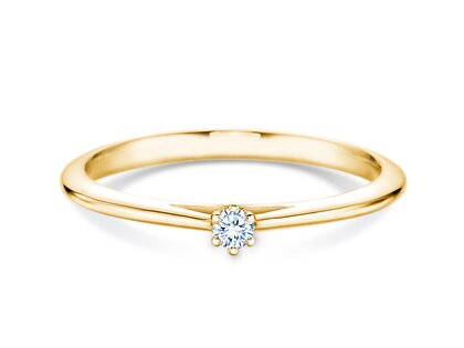 Anello di Fidanzamento Heaven 6 in 14K oro giallo con diamante 0,07ct