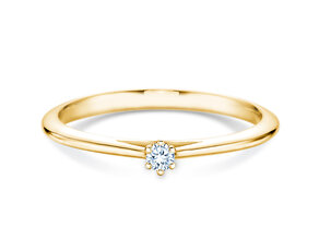 Anello di Fidanzamento Heaven 6 in 14K oro giallo con diamante 0,07ct