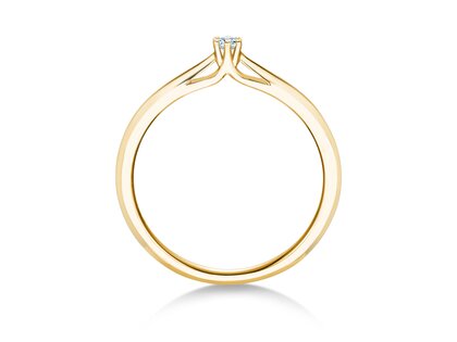Anello di Fidanzamento Heaven 6 in 14K oro giallo con diamante 0,07ct