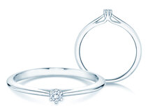 Anello di Fidanzamento Heaven 6 in 9K oro bianco con diamante 0,05ct G/SI