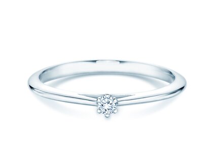 Anello di Fidanzamento Heaven 6 in argento 925/- con diamante 0,05ct G/SI