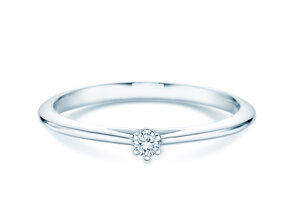 Anello di Fidanzamento Heaven 6 in argento 925/- con diamante 0,05ct G/SI