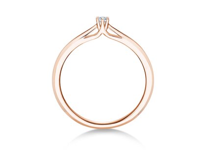 Anello di Fidanzamento Heaven 6 in 18K oro rosa con diamante 0,05ct H/SI