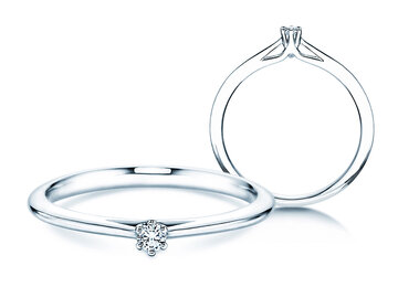 Anello di Fidanzamento Heaven 6 in argento 925/- con diamante 0,05ct G/SI