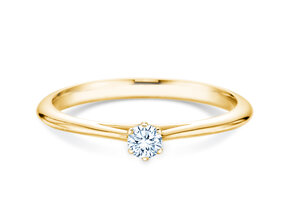 Anello di Fidanzamento Heaven 6 in 14K oro giallo con diamante 0,10ct H/SI