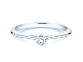Anello di Fidanzamento Heaven 6 in 14K oro bianco con diamante 0,10ct G/SI