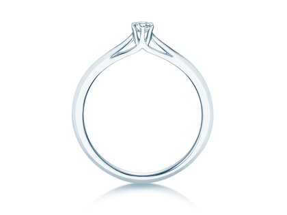 Anello di Fidanzamento Heaven 6 in 14K oro bianco con diamante 0,10ct G/SI