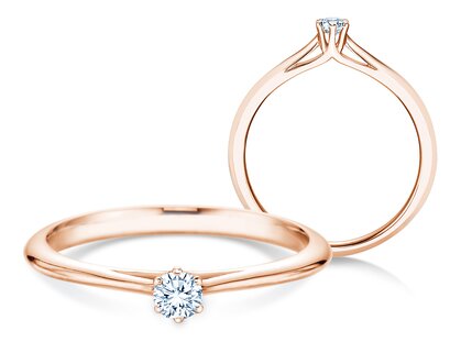Anello di Fidanzamento Heaven 6 in oro rosa