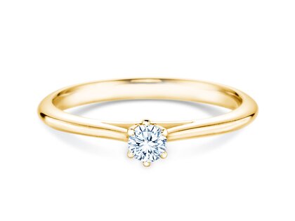 Anello di Fidanzamento Heaven 6 in 14K oro giallo con diamante 0,15ct H/SI