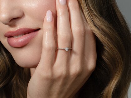Anello di Fidanzamento Heaven 6 in 14K oro giallo con diamante 0,25ct G/SI