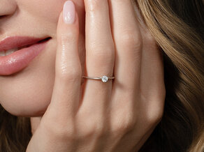 Anello di Fidanzamento Heaven 6 in 9K oro bianco con diamante 0,25ct H/SI