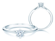 Anello di Fidanzamento Heaven 6 in 18K oro bianco con diamante 0,25ct G/SI