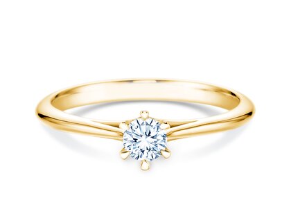 Anello di Fidanzamento Heaven 6 in 14K oro giallo con diamante 0,25ct G/SI