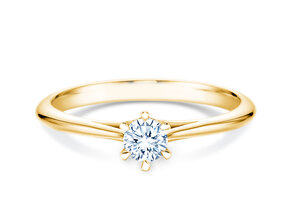 Anello di Fidanzamento Heaven 6 in 14K oro giallo con diamante 0,25ct G/SI