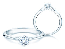 Anello di Fidanzamento Heaven 6 in 14K oro bianco con diamante 0,30ct G/SI
