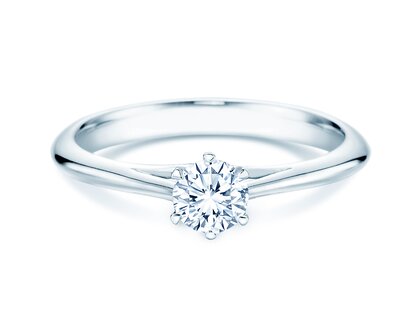 Anello di Fidanzamento Heaven 6 in 18K oro bianco con diamante 0,30ct G/SI