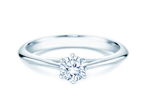 Anello di Fidanzamento Heaven 6 in 18K oro bianco con diamante 0,30ct G/SI