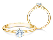 Anello di Fidanzamento Heaven 6 in 14K oro giallo con diamante 0,30ct G/SI