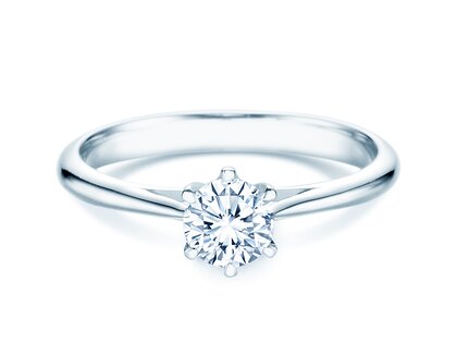 Anello di Fidanzamento Heaven 6 in platino 950/- con diamante 0,40ct G/SI