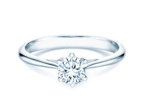 Anello di Fidanzamento Heaven 6 in platino 950/- con diamante 0,40ct G/SI