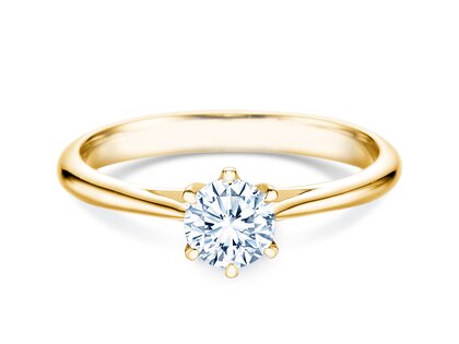 Anello di Fidanzamento Heaven 6 in 14K oro giallo con diamante 0,40ct H/SI