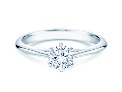 Anello di Fidanzamento Heaven 6 in 18K oro bianco con diamante 0,50ct D/IF