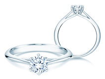 Anello di Fidanzamento Heaven 6 in platino 950/- con diamante 0,50ct G/SI